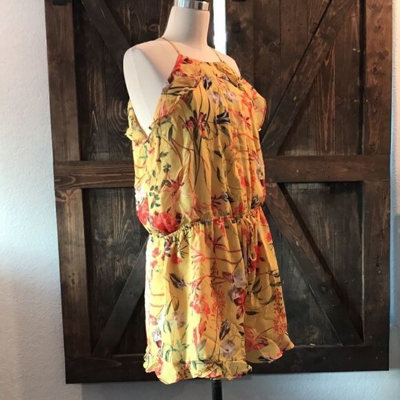 Belle+Sky Petite Havana Dream Yellow Floral Romper - Picture 4 of 10